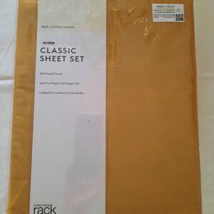 Nordstrom Rack 100% Cotton Gold Queen Classic Sheet Set